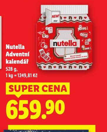 NUTELLA ADVENTNÍ KALENDÁŘ