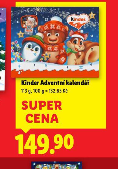 KINDER ADVENTNÍ KALENDÁŘ