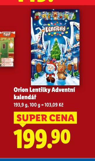 ORION LENTILKY ADVENTNÍ KALENDÁŘ