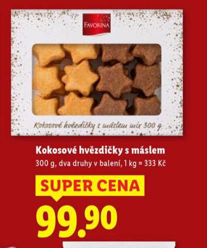 KOKOSOVÉ HVĚZDIČKY S MÁSLEM