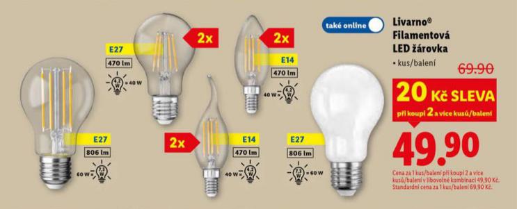 FILAMENTOVÁ LED ŽÁROVKA