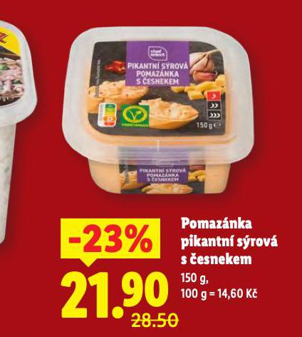 POMAZÁNKA PIKANTNÍ SÝROVÁ S ČESNEKEM