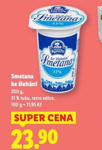 SMETANA KE ŠLEHÁNÍ