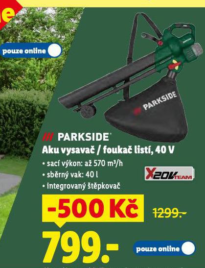 PARKSIDE AKU VYSAVAČ