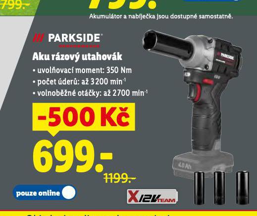 PARKSIDE AKU RÁZOVÝ UTAHOVÁK