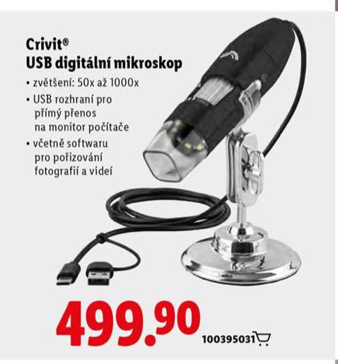 CRIVIT USB DIGITÁLNÍ MIKROSKOP