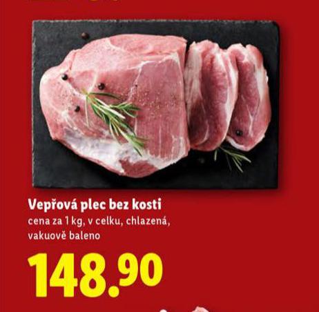 VEPŘOVÁ PLEC BEZ KOSTI