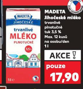 MADETA JIHOČESKÉ MLÉKO