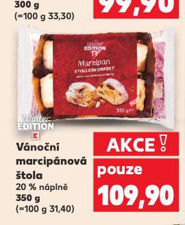 VÁNOČNÍ MARCIPÁNOVÁ ŠTOLA