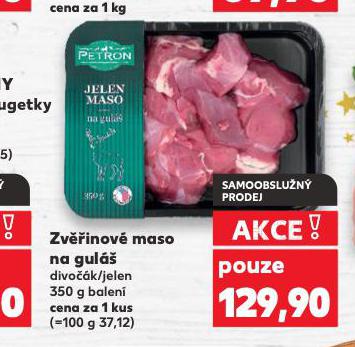 ZVĚŘINOVÉ MASO NA GULÁŠ