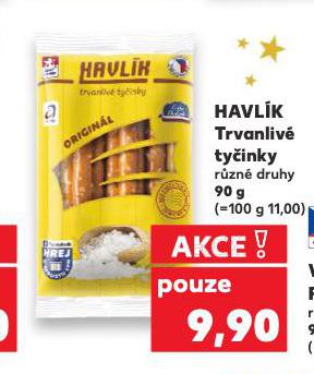 HAVLÍK TRVANLIVÉ TYČINKY