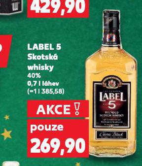 LABEL 5 SKOTSKÁ WHISKY