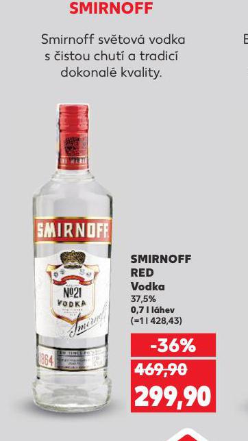 SMIRNOFF RED VODKA
