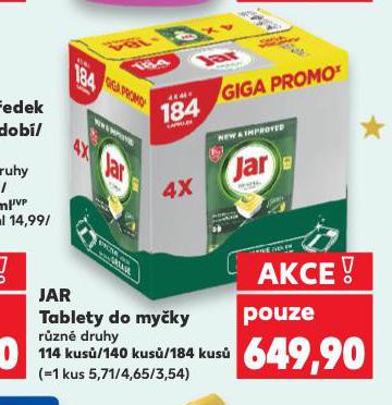 JAR TABLETY DO MYČKY