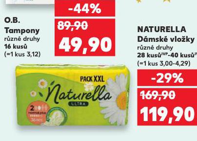 NATURELLA DÁMSKÉ VLOŽKY