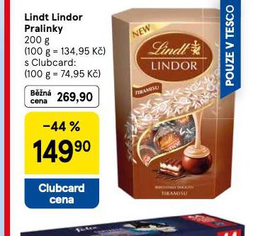 LINDT LINDOR PRALINKY