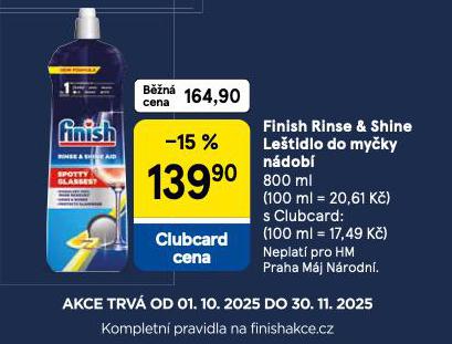 FINISH RINSE & SHINE LETIDLO DO MYKY