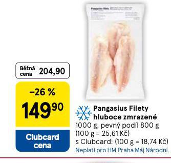 PANGASIUS FILETY HLUBOCE ZMRAZEN