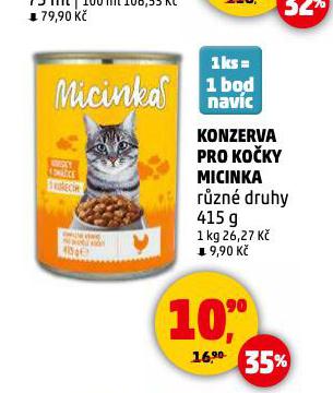 KONZERVA PRO KOKY MICINKA