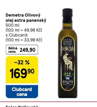 DEMETRA OLIVOV OLEJ EXTRA PANENSK