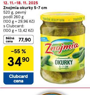 ZNOJMIA OKURKY 5-7 CM