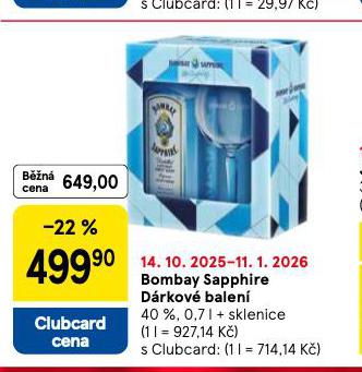 BOMBAY SAPPHIRE DRKOV BALEN