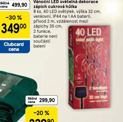 VNON LED SVTELN DEKORACE ZPICH CUKROV HLKA