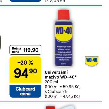 UNIVERZÁLNÍ MAZIVO WD-40