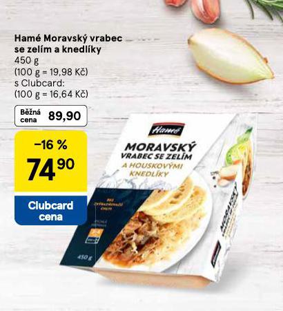 HAM MORAVSK VRABEC SE ZELM A KNEDLKY