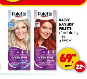 PALETTE BARVA NA VLASY