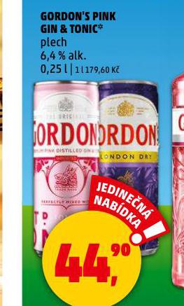 GORDON'S GIN & TONIC