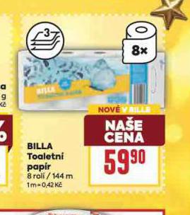 BILLA TOALETNÍ PAPÍR