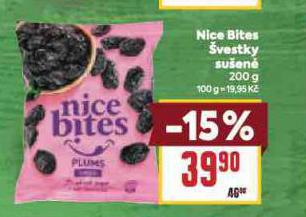 NICE BITES ŠVESTKY SUŠENÉ