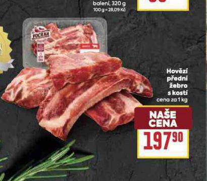 HOVĚZÍ PŘEDNÍ ŽEBRO S KOSTÍ