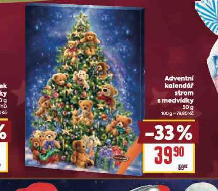 ADVENTN KALEND STROM S MEDVDKY