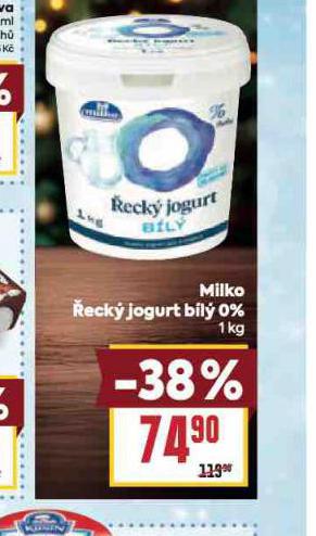 MILKO ŘECKÝ JOGURT BÍLÝ 0%