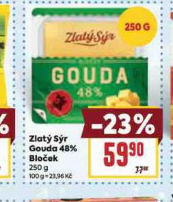 ZLAT SR GOUDA 48% BLOEK