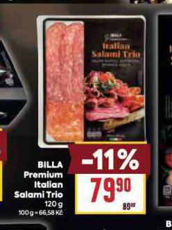 BILLA PREMIUM ITALIANA SALAMI TRIO