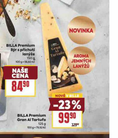 BILLA PREMIUM GRAN AL TARTUFO