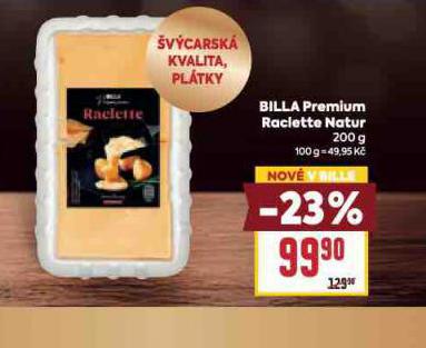 BILLA PREMIUM RACLETTE NATUR