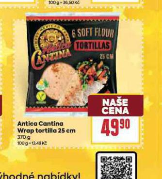 ANTICA CANTINA WRAP TORTILLA 25 CM