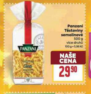 PANZANI TĚSTOVINY SEMOLINOVÉEXPRESS