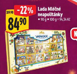 LADA MLÉČNÉ NEAPOLITÁNKY