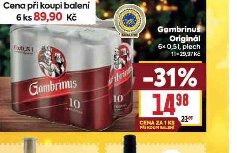 PIVO GAMBRINUS ORIGINL 10