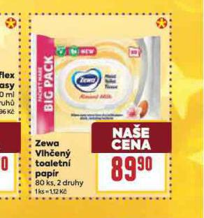 ZEWA VLHEN TOALETN PAPR