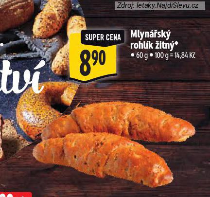 MLYNÁŘSKÝ ROHLÍK ŽITNÝ