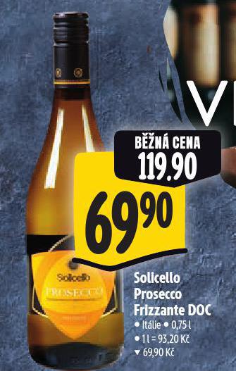SOLICELLO PROSECCO FRIZZANTE DOC