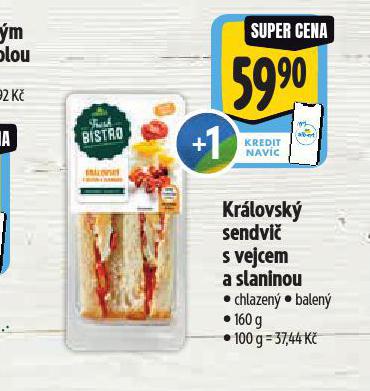 KRLOVSK SENDVI S VEJCEM A SLANINOU