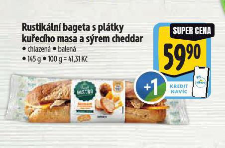 RUSTIKLN BAGETA S PLTKY KUECHO MASA A SREM CHEDDAR