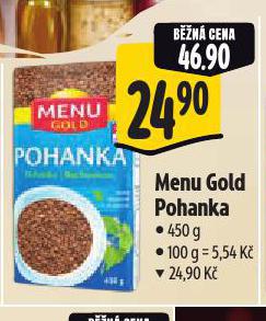MENU GOLD POHANKA
